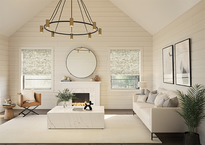 Cyrus Crushed Velvet, Cream - Twist&Fit Roman Blind - Image 8